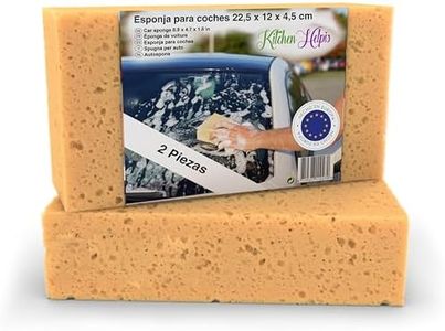 Kitchen Helpis® Juego de esponjas para Coche de 2, Unidades, 8,85 x 4,72 x 1,77 in, Esponja para Lavar el Coche, Moto, Bicicleta, Esponja Anti arañazos para la Pintura del Coche