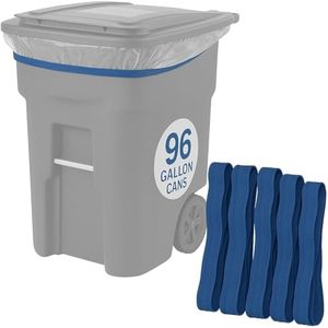 Rubber Bands 95-96 Gallon Trash Cans - Garbage Bag Holder - Heavy Duty - Pack of 6