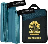 Wise Owl Outfitters Camping Towel - Camping Accessories, Quick Dry Microfiber Towel for Travel, Hiking, Yoga, Workout, and Backpacking, Marine Blue