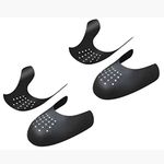 WBOY Lots 2 Pairs Men Sneaker Shoes Protector Against Shoe Creases Anti Crease for Running Casual Shoes, Toe Box Crease Anti-Wrinkle Protector Prevent Front Crease, Soft Material (Black), 2 Black, 2