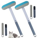 2 Pack 4 in 1 Pet Hair Remover for Couch & Furniture, Cat and Dog Hair Remover Pet Fur Cleaner Brush Hair Removal Tool for Clothing, Bedding, Sofa, Pet Bed