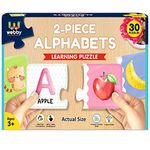 Webby Alphabets 2 Pieces Learning Pack Jigsaw Puzzle, Montessori Early Educational Pre School Puzzle Toys for 3+ Years Kid