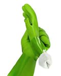 Kitchen-Star Ultimate Rubber Household PVC Gloves with Comfortable Cotton Lined, Anti-Slip surface, Kitchen Dishwashing, Extra Thickness, Kitchen Cleaning, Working, Painting, Pet Care (Size Medium, Green)