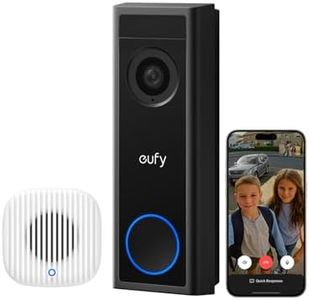 eufy Video Doorbell Camera Wireless C30 with Chime 2, Live Video Calls, 2K FHD, 10 Bell Sounds, Bluetooth Auto-Pairing, Battery Powered, Easy Installation, HomeBase S380 Compatible, No Monthly Fee