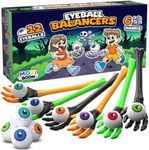 Halloween Eyeball Spoon Relay Race Game for Kids with Skeleton Hands