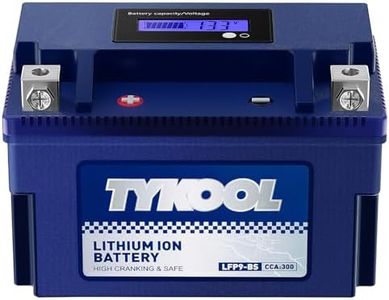 TYKOOL YTX9-BS 300CCA 12V 5AH Lithium LiFePO4 Powersports Battery, Built in BMS, Motorcycle Battery,for ATV,UTV,Scooter,Snowmobile,Jet Ski,Starting Battery