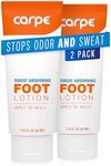 Carpe Antiperspirant Foot Lotion, A Dermatologist-Recommended Solution to Stop Sweaty, Smelly feet, Helps Prevent blisters, Great for hyperhidrosis (Pack of Two)