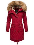 Navahoo Women's Winter Jacket Warm Winter Parka with Hood Rosinchen XS - XXL, Blood Red, S