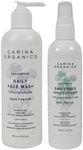 Unscented Daily Face Wash 250ml and Daily Face Moisturizer 120ml Bundle, Face Cleanser & Face Moisturizer for Women and Men, Hydrating Skin Care for Sensitive Skin, Paraben Free, Vegan, (Pack of 2)