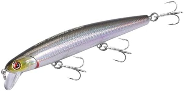 LITTMA-Saltwater Jerkbait Crankbait, LITTMA Surf Minnow 110, Surf Flash Fishing Salt Pro Lure Minnow 110, California Surf Fishing, Metallic Sardine Super Glow, Halibut Striper Fishing Lures