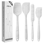 FIVETAS Food Grade Silicone Rubber Spatula Set for Baking,Cooking.High Heat Resistant Non Stick,Dishwasher Safe,Stainless Steel Core Handle,BPA-Free,Marbling set of 4