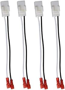 72-6514 Speaker Harness Adapter Compatible with Jeep Wrangler Chrysler Town & Country Speaker Wire Harness Adapter Plug Dodge Dakota Front Rear Door Speaker Wiring Harness Adapter 4 Pack