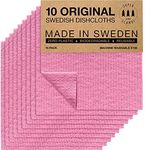 SUPERSCANDI Swedish Dishcloths - 10 Pack of Eco Friendly Swedish Dishcloth - Reusable Dish Cloths for Washing Dishes - Absorbent Swedish Dishtowels and Dish Rags for Washing Dishes