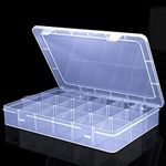 Large Clear Organizer Box,18 Grids 