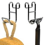 Jovware Shower Caddy Shelf Basket Rack Hooks Stainless Steel Metal Bathroom Hangers Hanging for Loofah Robe Massage Towel Squeegee Sponge Shower Brush Body Bath Scrub Washcloth Luffa Razor 2 Pack