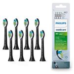 Philips Sonicare Original W2 Optimal White Standard Sonic Toothbrush Heads - 8 Pack in Black (Model HX6068/13)