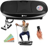 LifePro Rumblex Max 4D Black Vibration Plate Exercise Machine with Loop Resistance Bands - Full Body Workout Equipment for Home Fitness, Shaping, Training, Recovery, Weight Loss