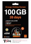 Europe eSIM 28Day | 100GB Internet in 5G/4G/LTE | Unlimited Local Calls + 120 Minutes + 1000 Texts to Worldwide| eSIM QR Code Sent by email Within 24Hrs of Shipping | Scan QR Code and use Immediately