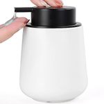 Umlaca Soap Dispenser 350ml, Refillable Liquid Dispenser, White Hand Soap Dispenser for Lotions, Essential Oil, Liquid Soaps etc., Suitable for Bathroom Countertop Kitchen Laundry Room（White Liquid）