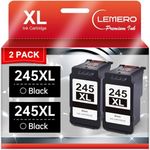 LEMERO 245XL Ink Cartridge Replacement for Canon 245XL Black Ink PG-245 245 XL Black Ink Cartridge Work with Canon Pixma MG2522 MG2500 MG2520 MX490 MX492 TR4520 TR4500 TS3322 TS202 Printer Ink (2Pack)