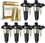 MAS Set of 6 Ignition Coils Pack UF303 & OEM Spark plugs Compatible with Chevrolet Trailblazer Colorado Buick Rainier GMC Canyon Envoy Hummer H3 Isuzu Olds Saab Replacement for UF303 GN10114 52-1743