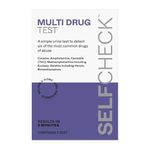 SELFCHECK Multi Drug Test - 6 in 1 Cocaine, Amphetamine, Cannabis, Methamphetamine incl. Ecstasy and Opiates incl. Heroin, Benzodiazepines, Freephone Customer Help Line