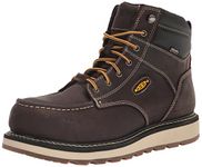 KEEN Utility Men's Cincinnati 6" Composite Toe Waterproof Wedge Work Boots, Dark Chocolate/Sandshell, 10.5 Wide