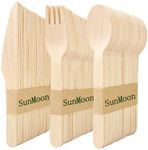 150 Pack Disposable Wooden Cutlery 