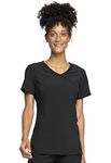 Cherokee Women's Infinity Mock Wrap Top, Black, X-Large
