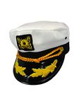 Sailor Ship Yacht Boat Captain Hat Navy Marines Admiral Cap Hat White Gold 23400