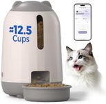 PAPIFEED Smart Automatic Cat Feeders, Dual Power Supply Cat Food Distributor, WiFi Pet Feeder with APP Control for Remote Feeding, Moisture-Proof Freshness Design, 3L Automatic Cat Feeder (Grey)