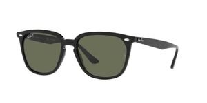 Ray-Ban RB4362 Sunglasses, Black/Dark Green Polarized, 55 mm