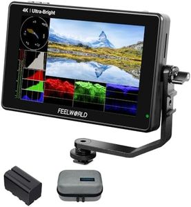 FEELWORLD LUT7 7 Inch Ultra Bright 2200nit Touch Screen Camera DSLR Field Monitor with 3D Lut Waveform Vectorscope Automatic Light Sensor 1920x1200 Video Assist 4K HDMI Input 8.4V DC Output Tilt Arm