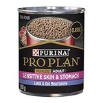 Purina Pro Plan Sensitive Skin & Stomach Wet Dog Food, Classic Lamb & Oat Meal Entree - 368 g Can (12 Pack)