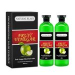 FRUIT VINEGAR Ammonia Free 10 Minutes Hair Color Colour Gel A + B 500 ML Each Black/Natural Black (H)