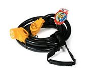 Camco 55552 - RV Trailer Camper Electrical Cord 50A F Lock-50A M Std 18 Camco RV 55552