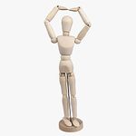 MEIRIYFA Artists Wooden Manikin Jointed Mannequin, 12" Sketching Drawing Articulated Jointed Mannequin Wooden Artists Manikin for Art Drawing Human Figure
