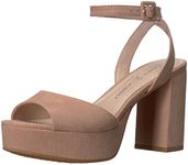 Chinese Laundry Women's Theresa Heeled Sandal, Dark Nude Suede, 9 M US