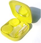 Diversity Land Contact lens Case Inserter Remover soft Tip Applicator Tweezer Storage Case (Yellow)