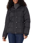 Amazon Essentials Women's Heavyweight Long-Sleeve Hooded Puffer Coat (Available in Plus Size), Black, XXL Plus