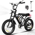 HITWAY Electric Bicycle, 20 * 4.0 inch Off-Road EBIKE for Adults with 250W Motor and 48V 15Ah Battery, 7 Speed Snow Bike range 45-80 km