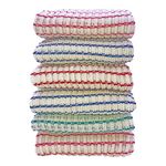 6-Pack Textured Multicolored Dish Cloths by B53 - Kitchen Towels for Washing, Dusting, and Household Cleaning