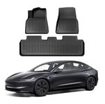 DESLE Only 2024 New Tesla Model 3 Floor Mats 3D Full Cover.Waterproof Heavy Duty Largest Coverage TPE Odourless Rubber,Mats for Model 3 Interior Accessories,Fit 2024 New Tesla Model 3