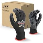 LINCONSON 12 Pack Extreme Grip Lightweight Nitrile Coated Construction & Mechanics Work Gloves