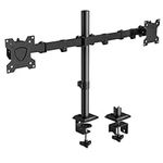 KOORUI Dual Monitor Stand, Heavy Duty Fully Adjustable Monitor arms for 2 Monitors up to 27 inches, Max 22lbs, Monitor arm for Desk with Max VESA 100x100mm, Black, KR20G