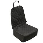 AUTOARK Pet Front Seat Cover,Dog Car Seat Cover WaterProof & Nonslip Rubber Backing with Anchors Universal Design for All Cars,Trucks & SUVs,Black,AK-027