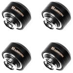 Barrow G1/4" to 14mm Hard Tubing Compression Fitting, Smooth Finish, Black, 4-Pack