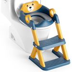 Rabb 1st Potty Training Seat, Upgrade Toddler Toilet Seat for Kids Boys Girls, 2 in 1 Potty Training Toilet for Kids, Splash Guard Anti-Slip Pad Step Stool (Upgraded Cushion)