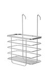 Croydex Large Shower Caddy Hanging Storage - Hook Over Door Screen with No Drilling Required, Space Saving Bathroom Storage Solution, Rust Free, 13 x 25 x 37.3 cm