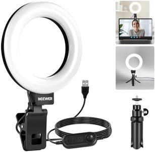 NEEWER Basic 5" Ring Light for Video Conference Lighting, Clip on Light Kit with Desk Tripod for Monitor Laptop Computer Zoom Call Live Streaming Remote Working Learning Video Recording, BR60